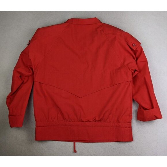 Vintage 80s 90s Women's Jacket Size Medium Mulberry Street Red Oversized Relaxed - Picture 10 of 16
